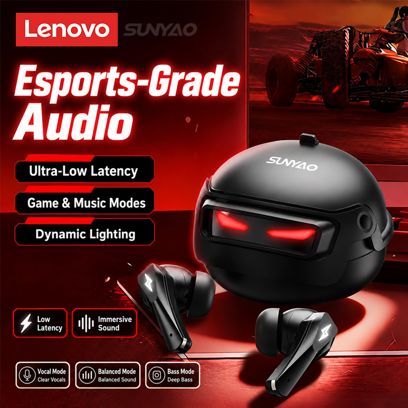 Type C Wired Earphones With Mic - Choice Lenovo GT101 Gaming-Headset, kabellose Bluetooth-6.0-Kopfhörer