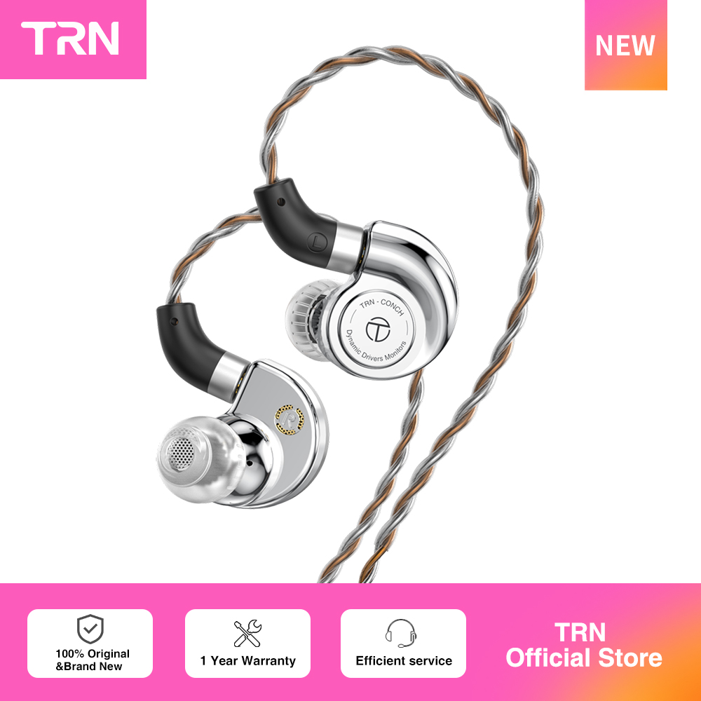 Type C Wired Earphones With Mic - TRN Conch Earphone Lucky Bag Hochleistungs-DLC-Diamantmembran