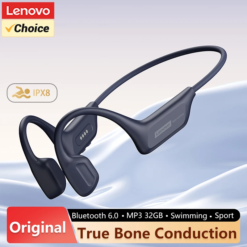 Type C Wired Earphones With Mic - Lenovo S106 IPX8 Wasserdichter Knochenleitungs-Kopfhörer Bluetooth
