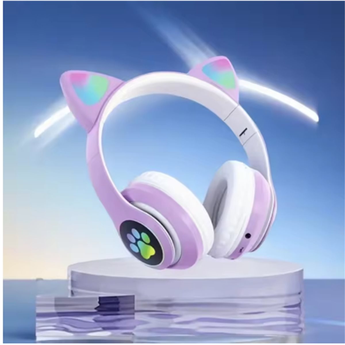 DT[Set] D1585 – Niedliches Blu – Cat Ear Bluetooth Headset Led Bewertung und Preis